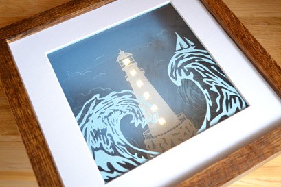 Lighthouse papercut