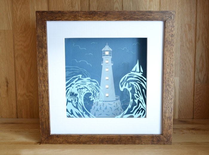 Intricate Lighthouse papercut