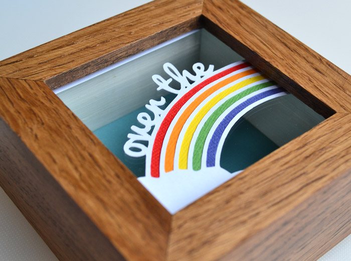 Rainbow papercut art