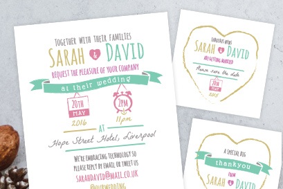 Trendy Manhattan wedding invitations
