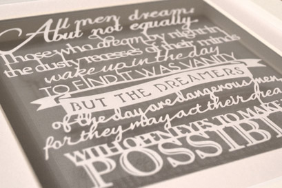 All men dream but not equally art