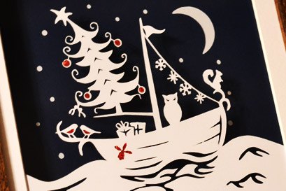 christmas papercut art