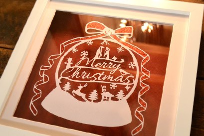 Merry Christmas papercut