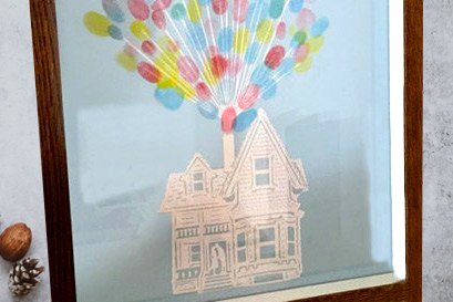 Fingerprint guestbook floating ballon house