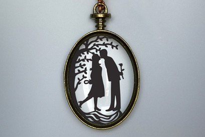 First Kiss personalised necklace
