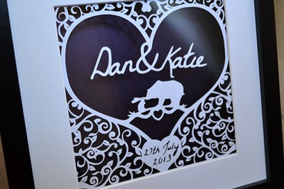 first wedding anniversary papercut