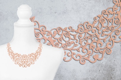 Vintage papercut lace necklace