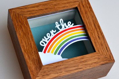 Over the rainbow papercut