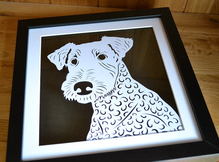 Airedale Terrier portrait dog art