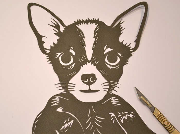 Chiwawa papercut art