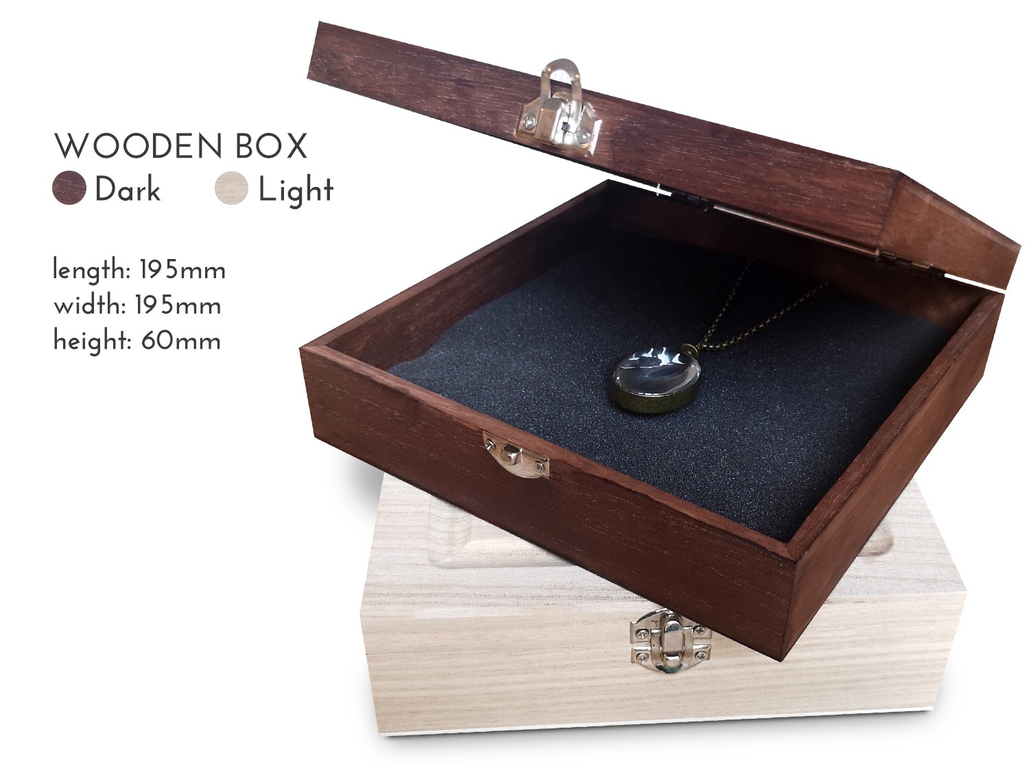 Wooden jewellery box