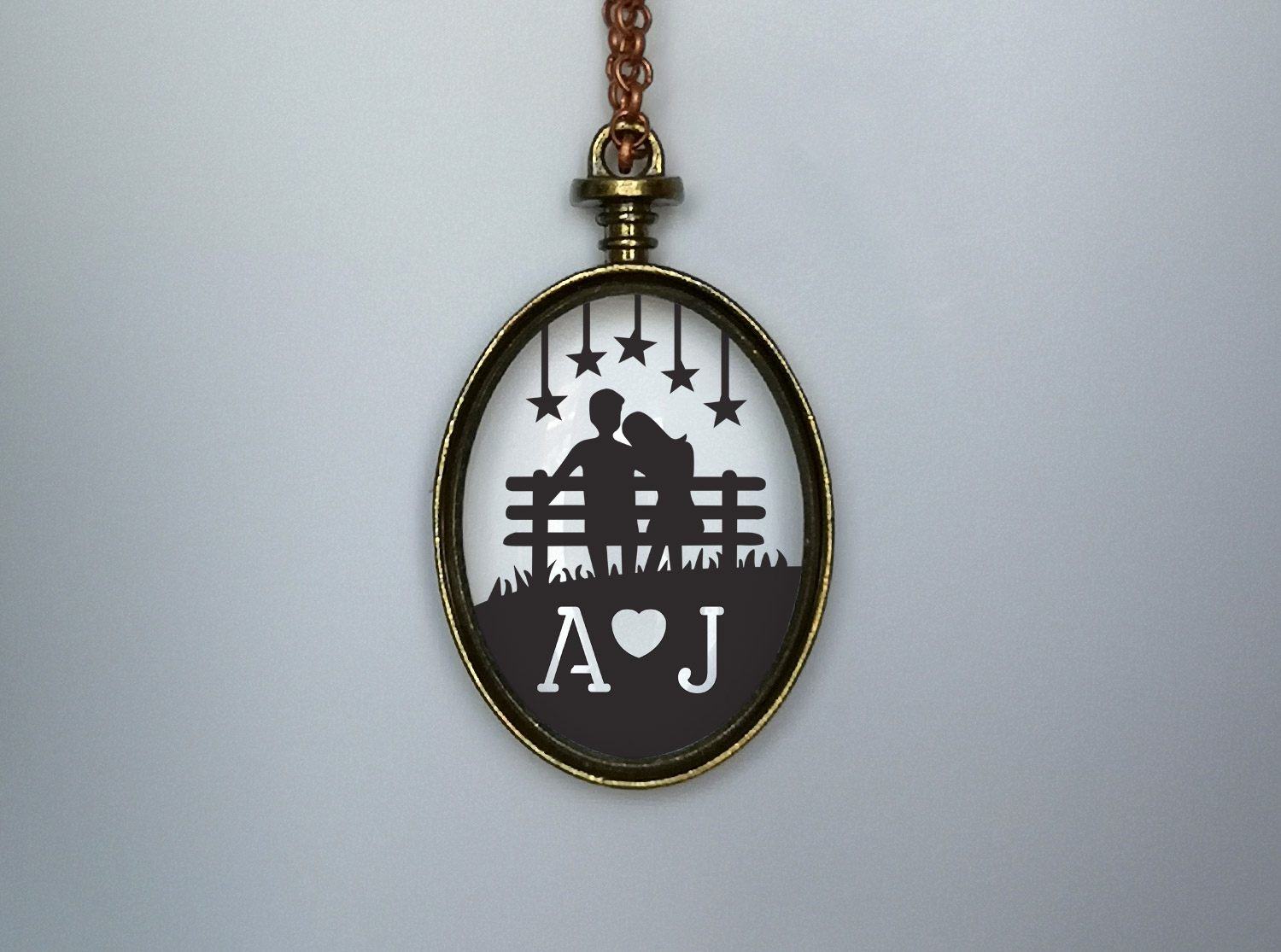 Personalised Couples Initials Necklace