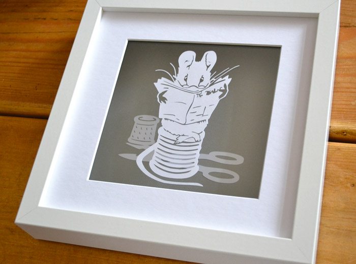 The Tailor of Gloucester Papercut
