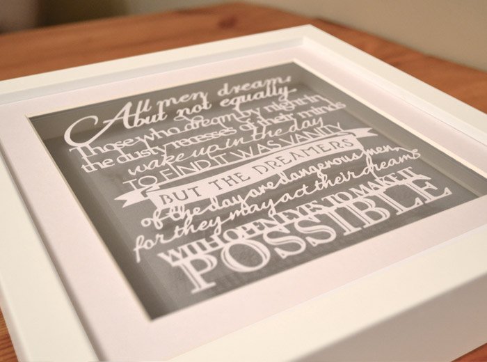 personalised phrases & famous sayings art
