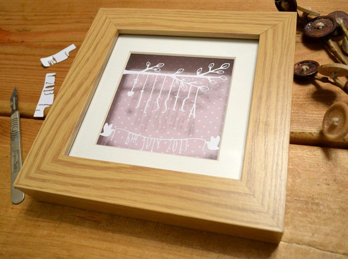 baby girl papercut art