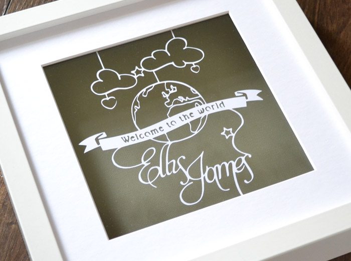 welcome to the world paper cut