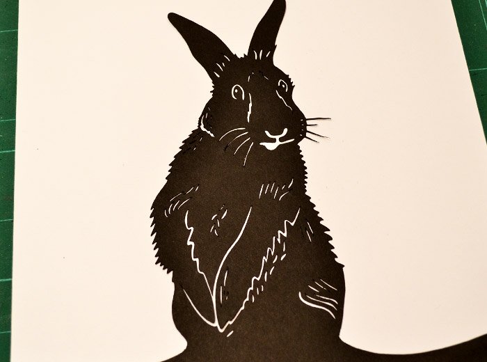 Rabbit personalised portrait papercuts - Paper Petal