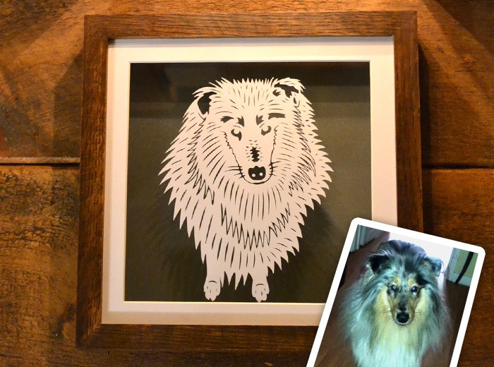 Collie lassie portrait gift