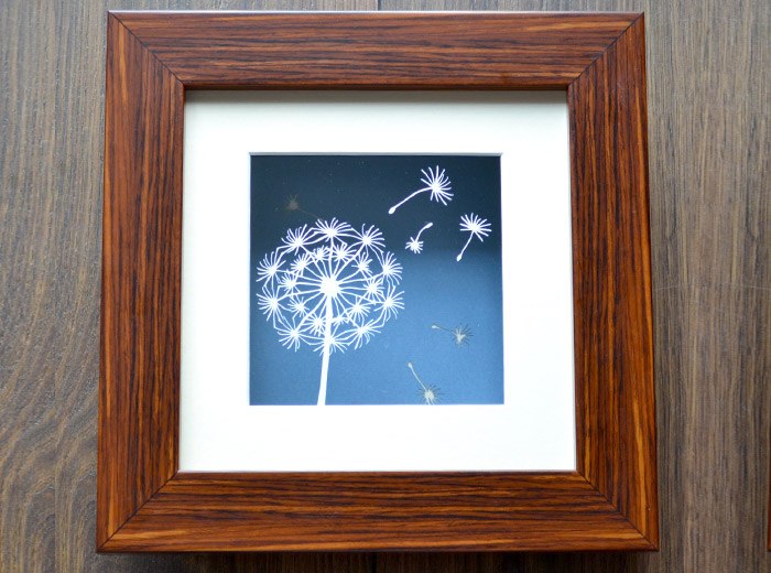 dandelion papercut