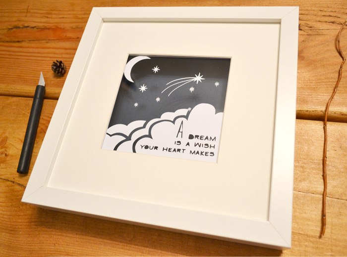 dream is a wish papercut birthday, christmas gift