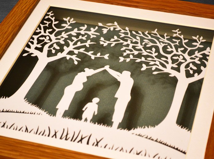 family personalised papercut