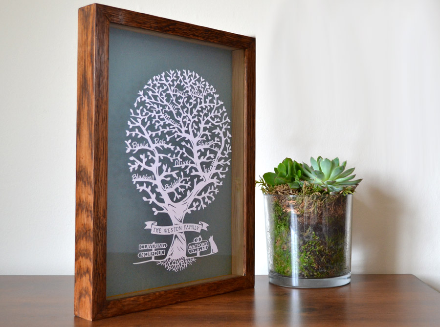 family tree papercutting