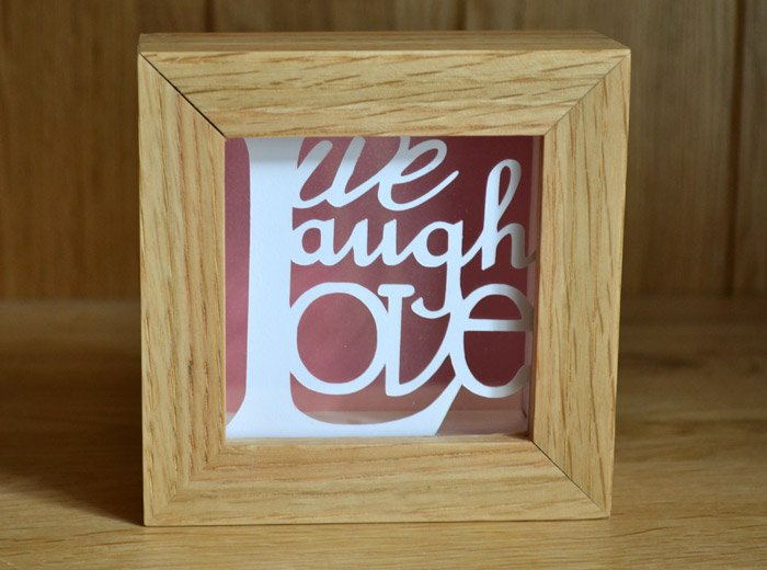 Live Laugh Love Minature Papercut