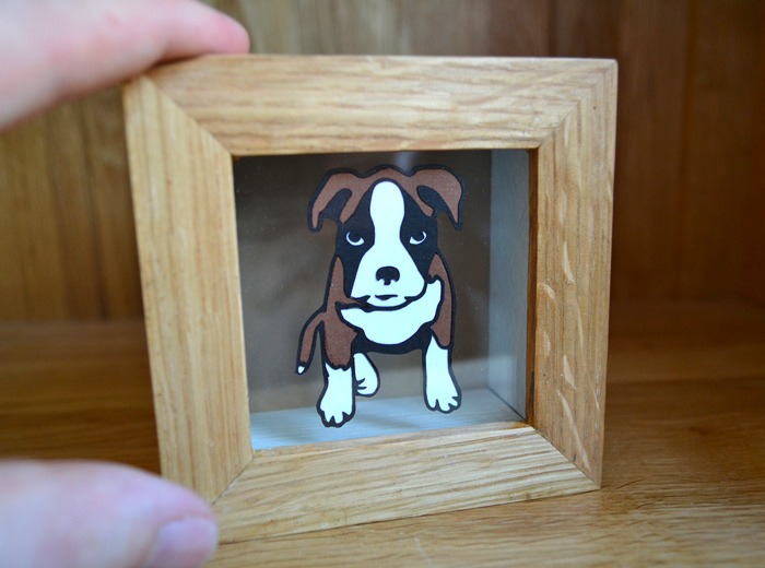 boxer dog papercuts