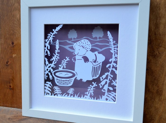 Framed hedgehog art