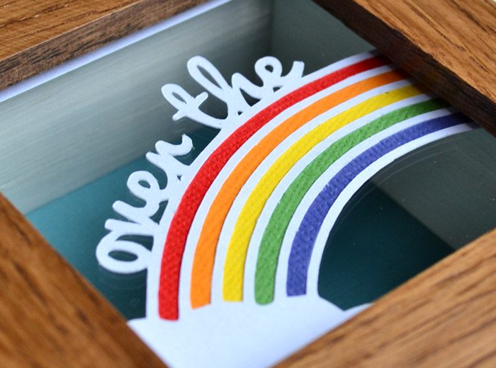 Miniature framed papercut