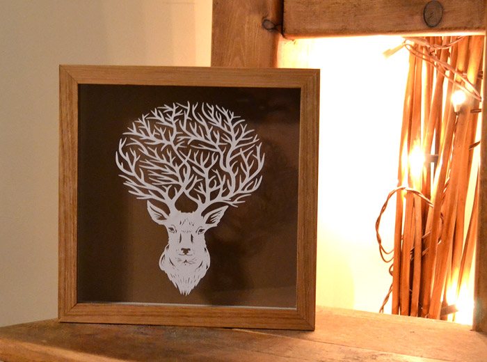 Framed Stag Art