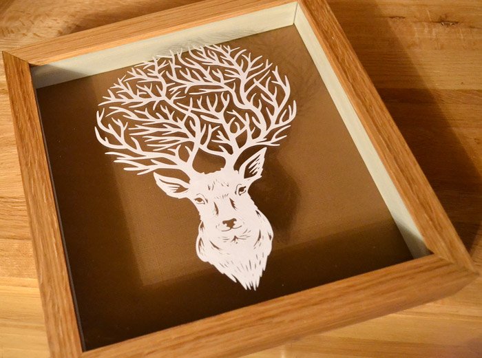Framed Stag Art