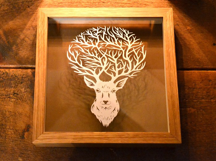 Deer papercutting craft
