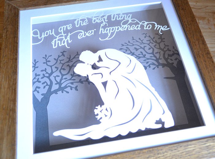 personalised anniversary papercut gift