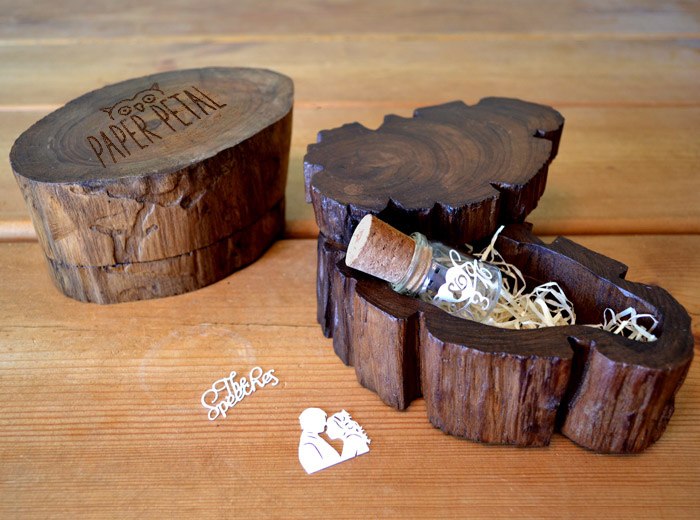 with unique wooden container case