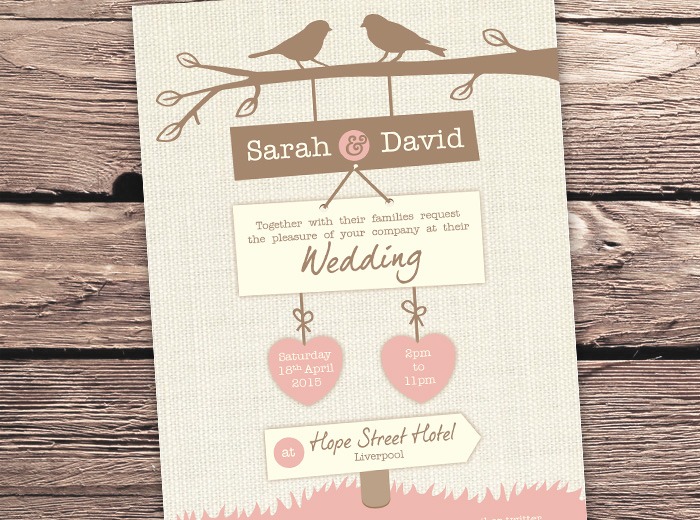 hessian wedding invites
