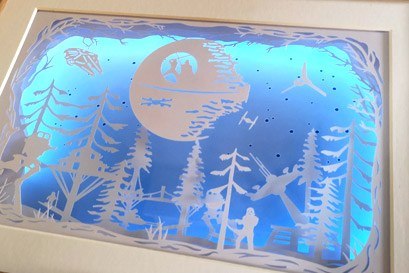 Star Wars Paper Cut Lightbox