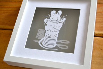Beatrix Potter mouse papercut